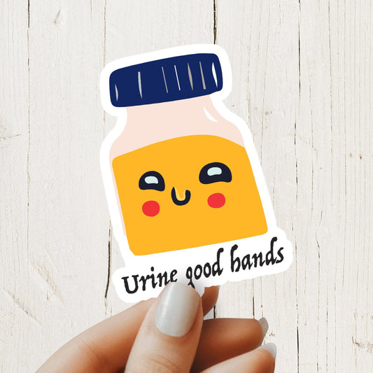 Urine Good Hands Sticker - Funny Medical Sticker - Funny Nurse Sticker - Nurse Gift - Medical Gift - Decorative Sticker