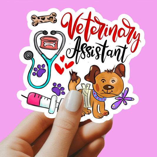 Veterinarian Assistant Sticker - Vet Assistant Sticker - Decorative Sticker - Sticker