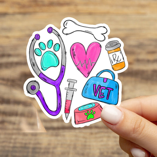 Veterinarian Sticker - Veterinary Sticker - Vet Sticker - Decorative Sticker - Sticker