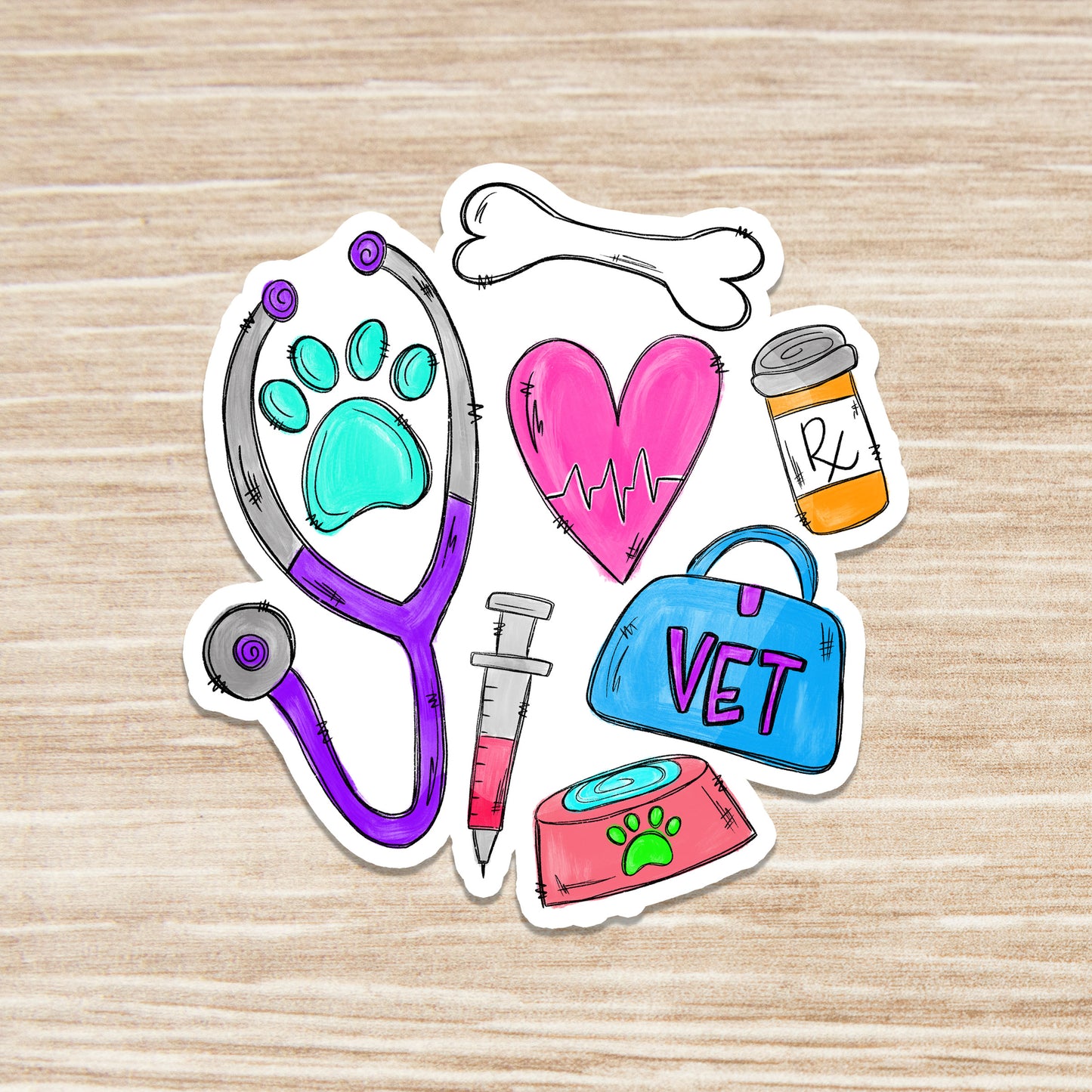 Veterinarian Sticker - Veterinary Sticker - Vet Sticker - Decorative Sticker - Sticker